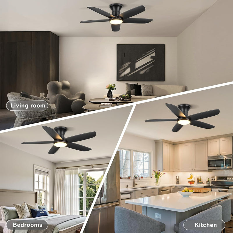 46 Inch Ceiling Fan with Lights Remote App