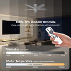 46 Inch Ceiling Fan with Lights Remote App