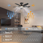46 Inch Ceiling Fan with Lights Remote App