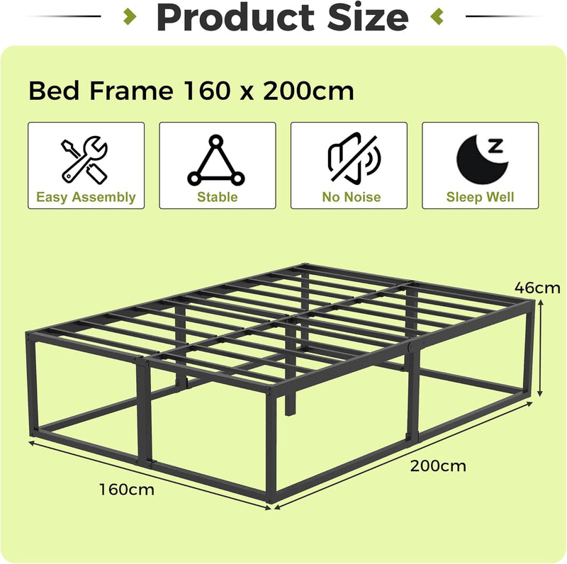High Metal Bed Frame