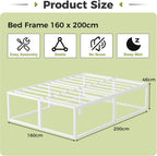 High Metal Bed Frame