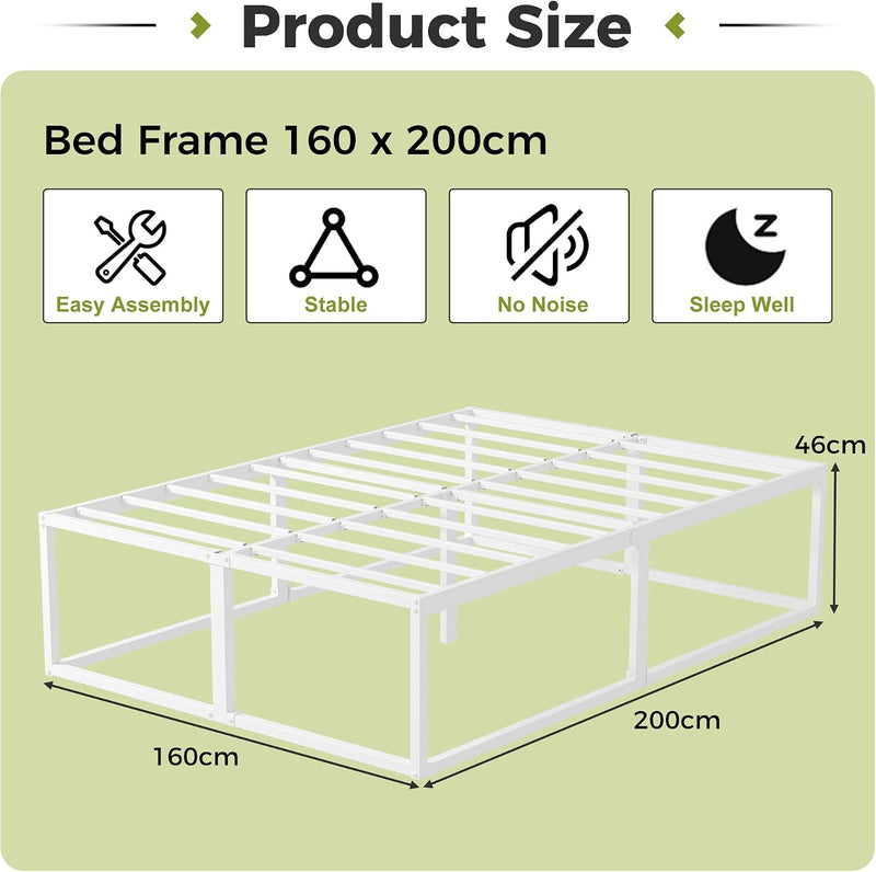 High Metal Bed Frame