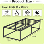 46CM High Metal Bed Frame