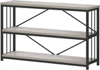 47" 3 Tier Low Bookcase Industrial Modern Short