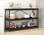 47" 3 Tier Low Bookcase Industrial Modern Short