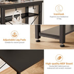 47 Inch Gaming Desk with Power Outlets LED
