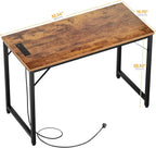 47 Inch Gaming Desk with Power Outlets LED