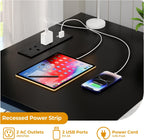 47 Inch Gaming Desk with Power Outlets LED