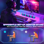 47 Inch Gaming Desk with Power Outlets LED