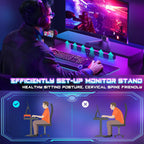 47 Inch Gaming Desk with Power Outlets LED