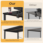 47 Inch Gaming Desk with Power Outlets LED
