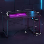 47 Inch Gaming Desk with Power Outlets LED