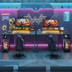 47 Inch Gaming Desk with Power Outlets LED