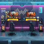47 Inch Gaming Desk with Power Outlets LED