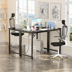 47 Inch Gaming Desk with Power Outlets LED