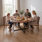 47'' Round Dining Table Modern Wooden Kitchen Tables