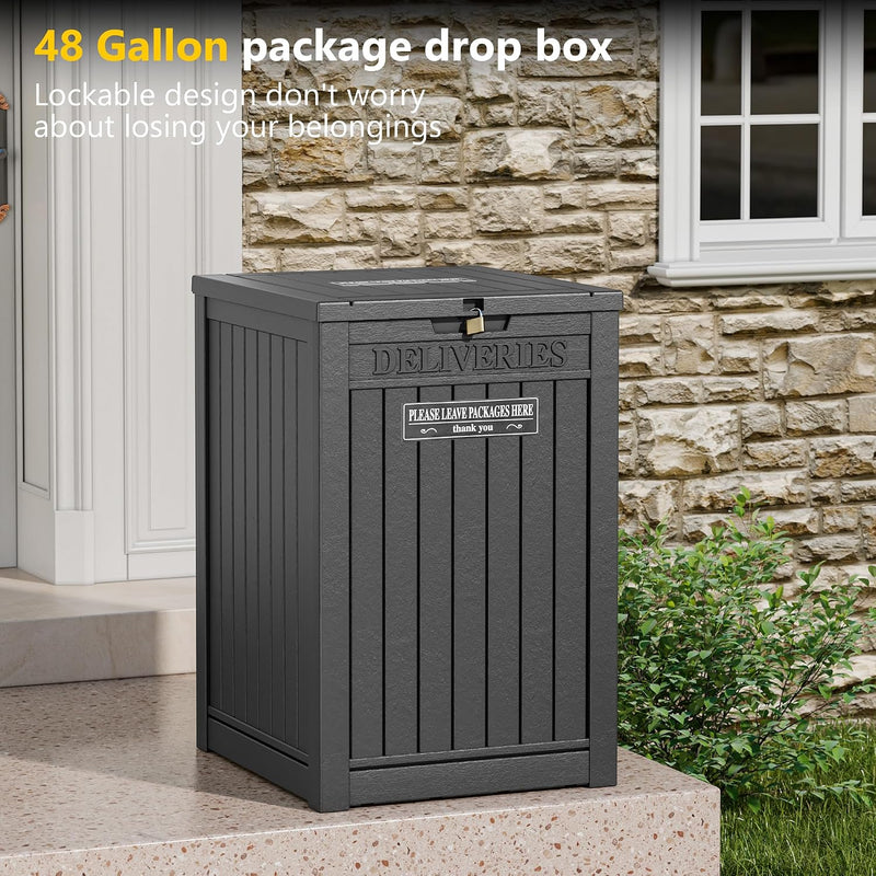 48 Gallon Resin Package Delivery Box for Outside