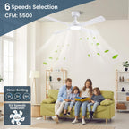 48 Inch Ceiling Fans with Lights Fan Remote