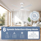 48 Inch Ceiling Fans with Lights Fan Remote