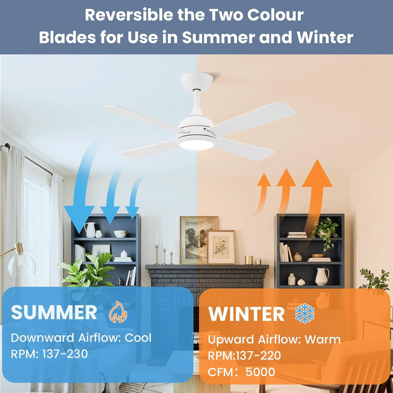 48 Inch Ceiling Fans with Lights Fan Remote
