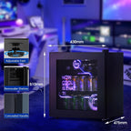 48L Mini Fridge with Glass Door Quiet 39db