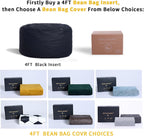 4FT Bean Bag Chair for Adults Oversized Sofa