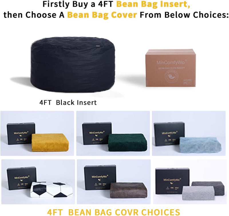 4FT Bean Bag Chair for Adults Oversized Sofa