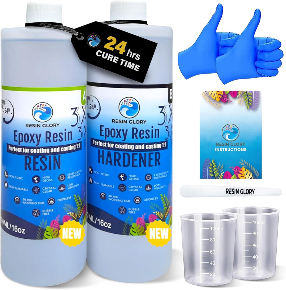 4L 1:1 Ratio Epoxy Resin Kit Crystal Clear