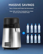 4L Water Distiller with Reservation Auto-Off 750W Distilled