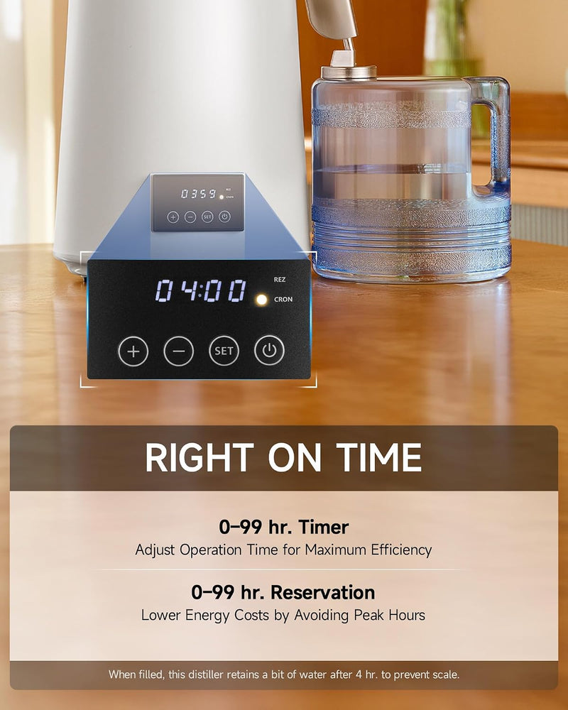 4L Water Distiller with Reservation Auto-Off 750W Distilled
