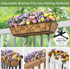 4pcs 60.9CM 24in Metal Window Box