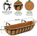 4pcs 76.2CM 30in Large Wall Trough Rail Planters