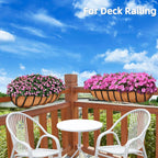 4pcs 76.2CM 30in Large Wall Trough Rail Planters