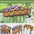 4pcs 76.2CM 30in Large Wall Trough Rail Planters