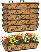 4pcs 76.2CM 30in Large Wall Trough Rail Planters