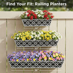 4pcs 76.2CM 30in Large Wall Trough Rail Planters