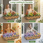 4pcs 76.2CM 30in Large Wall Trough Rail Planters