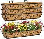 4pcs 76.2CM 30in Large Wall Trough Rail Planters