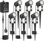 4pcs Dimmable Garden Lights with Transformer Photocell Sensor