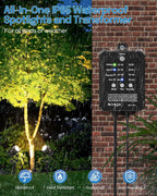4pcs Dimmable Garden Lights with Transformer Photocell Sensor