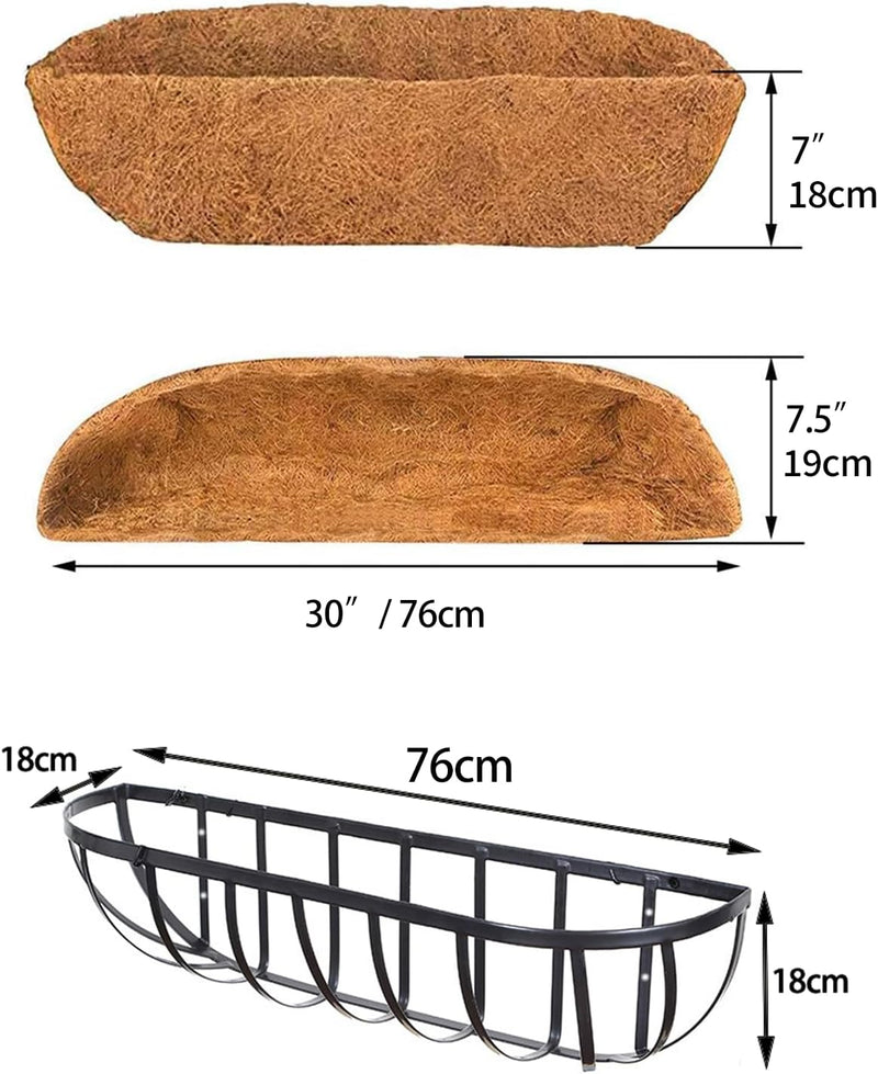 4pcs Large Wall Trough Rail Planters