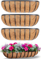 4pcs Large Wall Trough Rail Planters