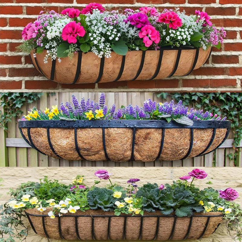 4pcs Large Wall Trough Rail Planters