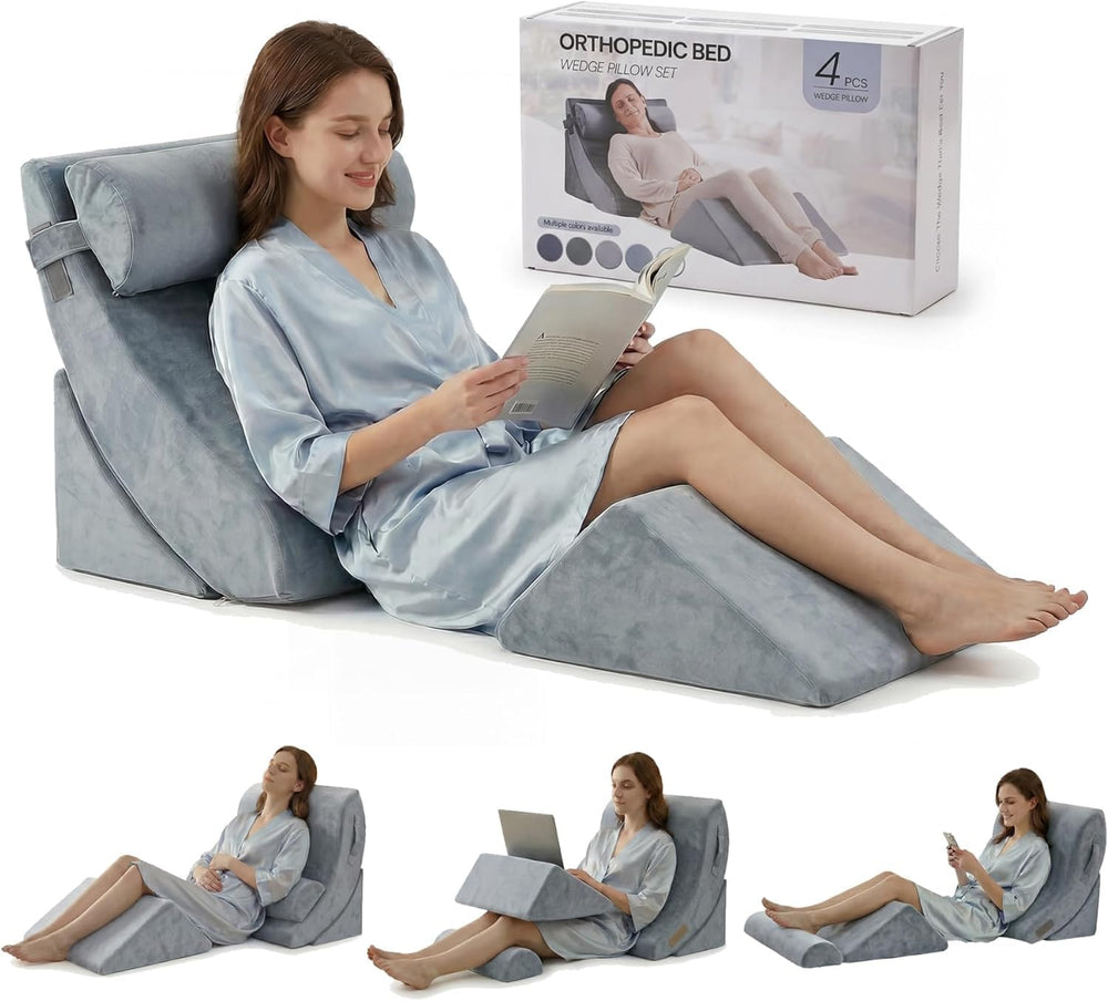 4pcs Orthopaedic Bed Wedge Pillow Set Post Surgery
