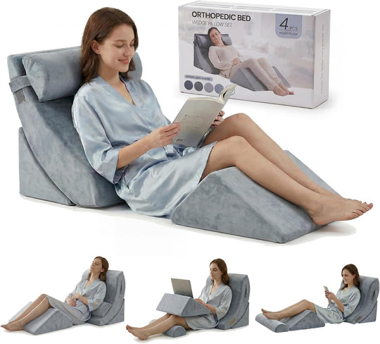 4pcs Orthopaedic Bed Wedge Pillow Set Post Surgery