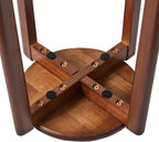 4pcs Solid Stackable Wood Round Stool Shoes Change