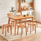 4pcs Wooden Stool Stacking Breakfast Counter Height Stools