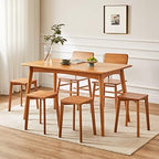 4pcs Wooden Stool Stacking Breakfast Counter Height Stools