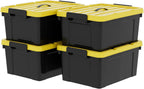 4x15L Storage Boxes Plastic Box with Lids Container