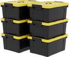 4x15L Storage Boxes Plastic Box with Lids Container